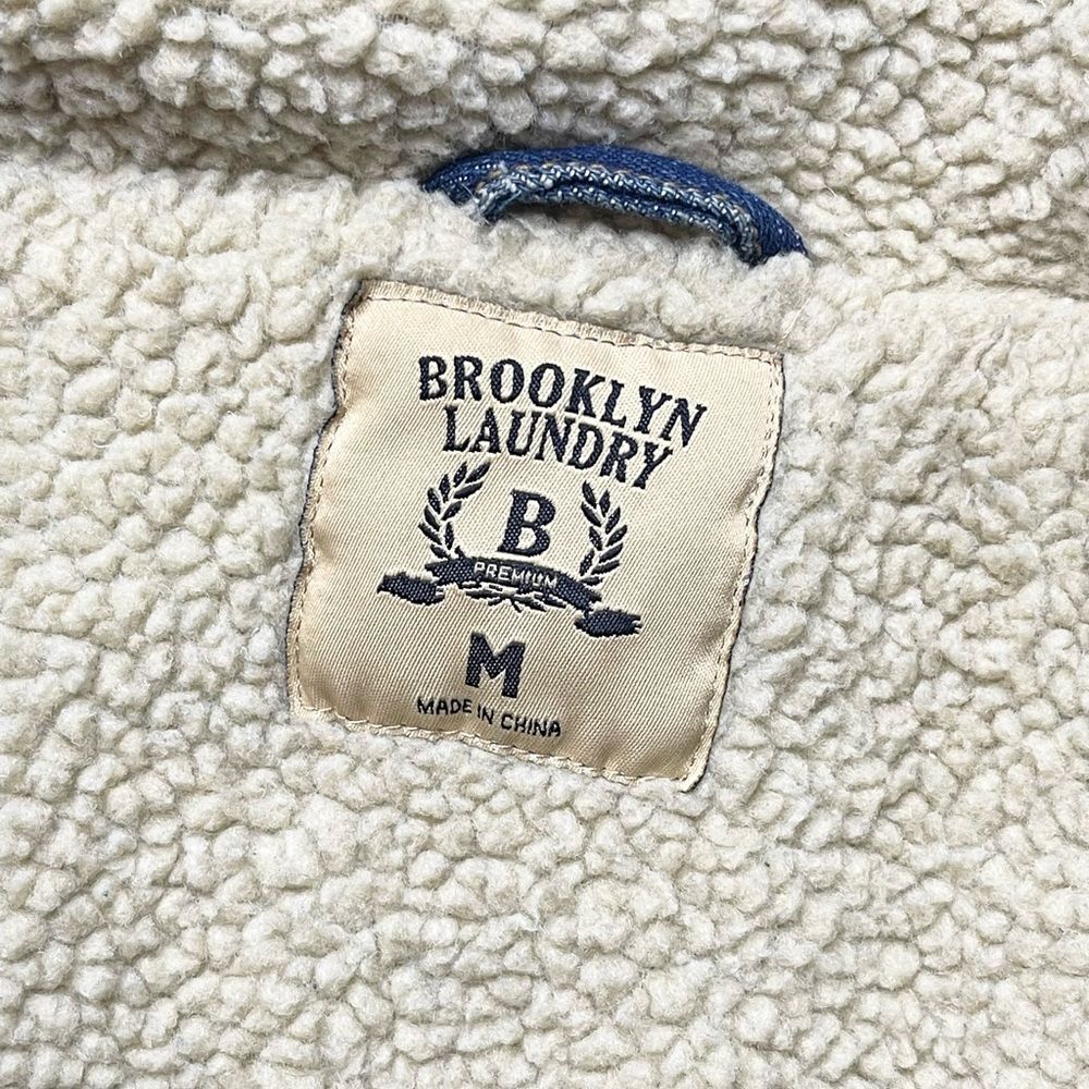 Brooklyn Laundry Men’s Sherpa-Lined Denim Jacket | Size Medium - Picture 3 of 3